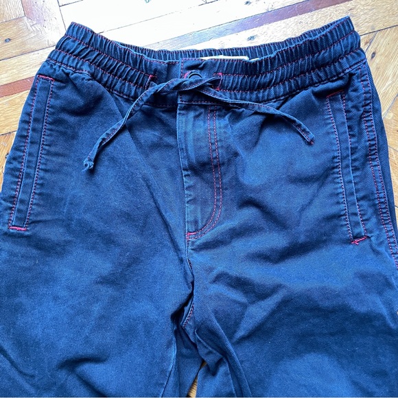 Topman Black TaperedJoggers Red Stitching SZ Small - Picture 3 of 10